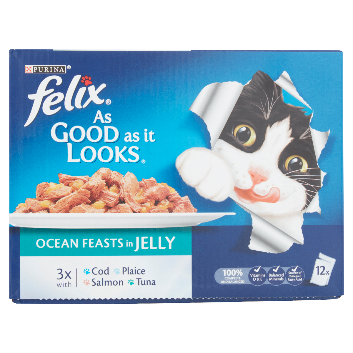 Felix As Good As It Looks Adult Cat Food Ocean Feasts in Jelly 12 x 100g