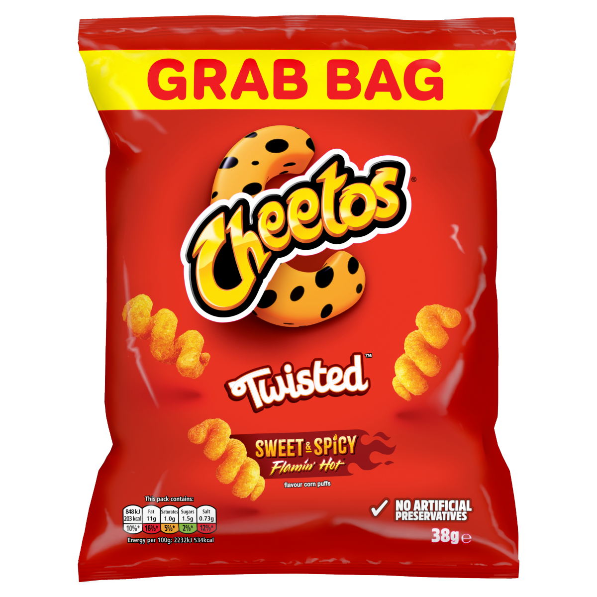Cheetos Twisted Sweet & Spicy Grab Bag Crisps 38g