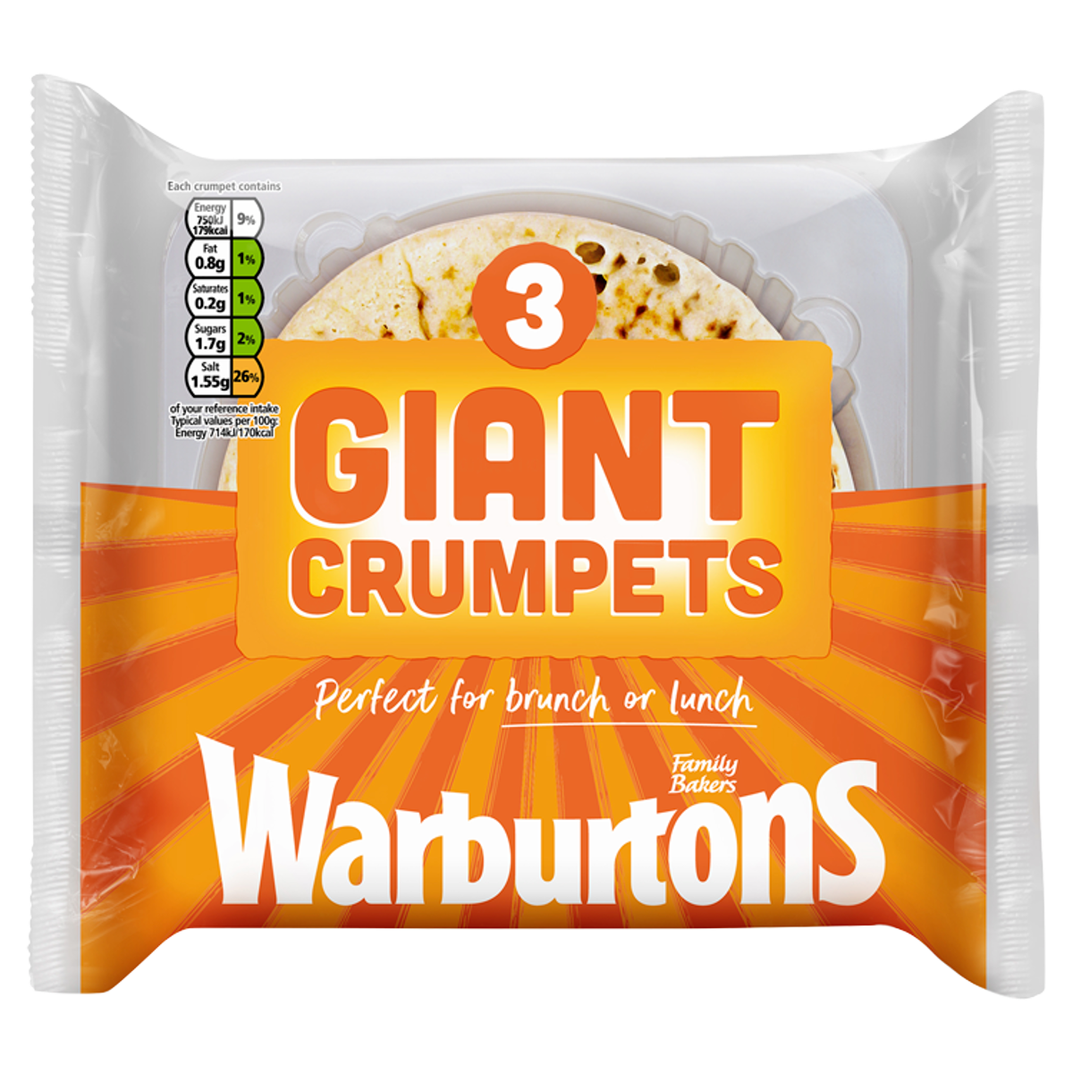 Warburtons 3 Giant Crumpets
