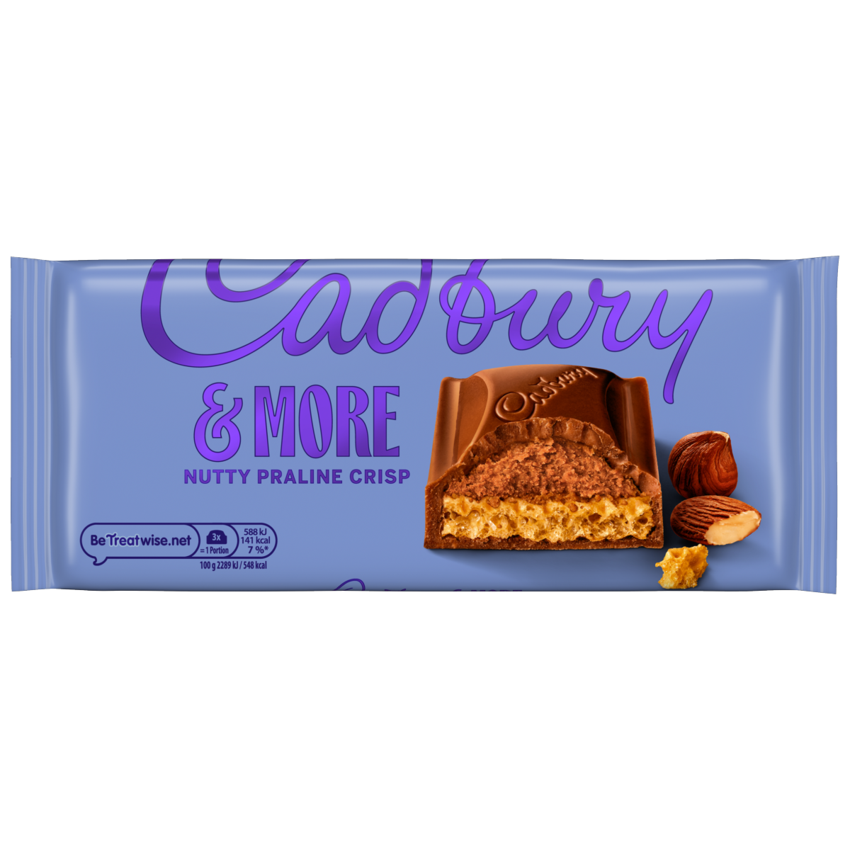 Cadbury &More Nutty Praline Crisp Chocolate Bar 180 g