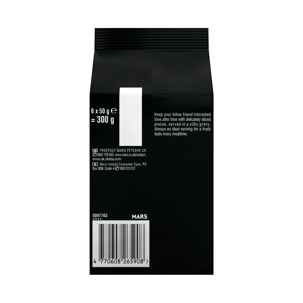 SHEBA® Fresh & Fine Adult Wet Cat Food Chicken &Turkey Gravy 6x50g Pouches