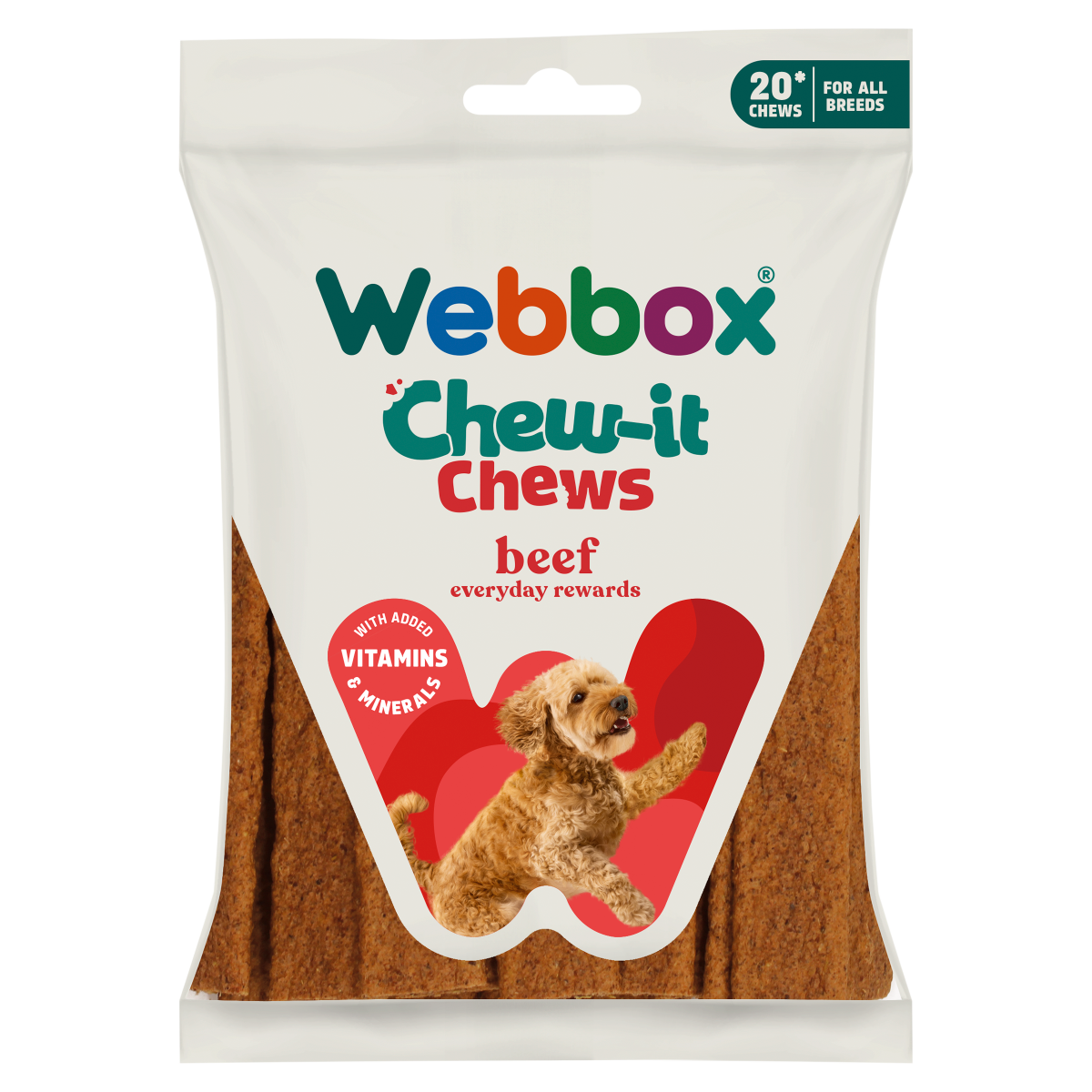 Webbox 20 Chomping Chews Beef 200g