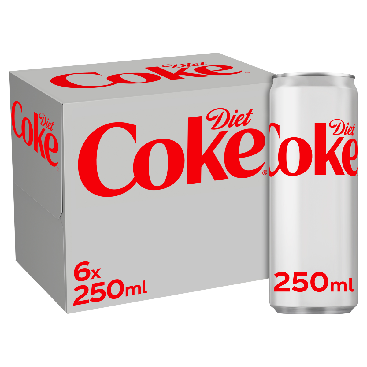 Diet Coke Cola 6 x 250ml Cans