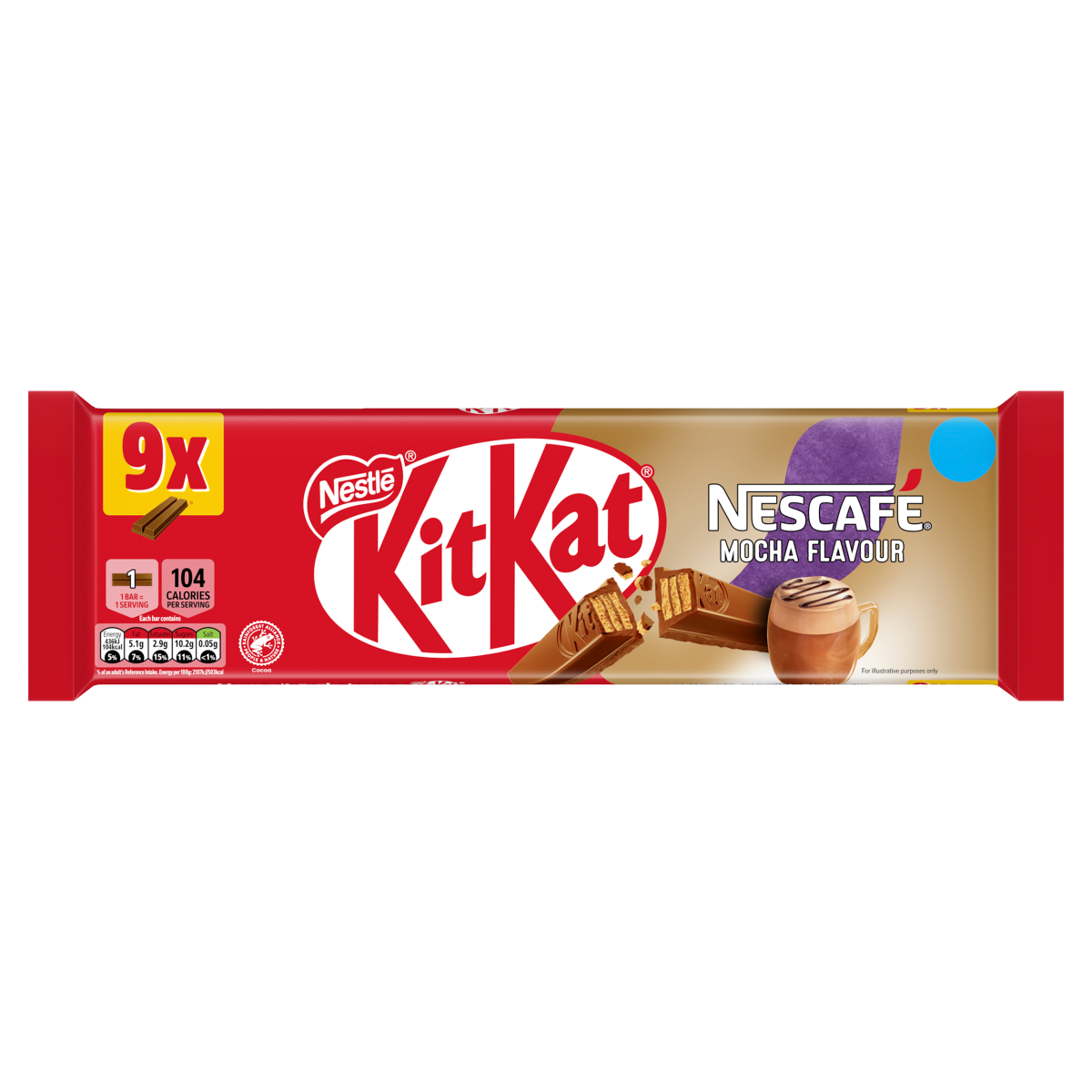 KitKat 2 Finger Mocha Flavour 9 x 20.7g (186.3g)