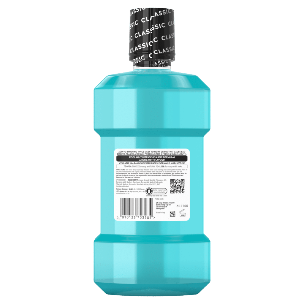 Listerine Cool Mint Intense Taste Classic Mouthwash 500ml
