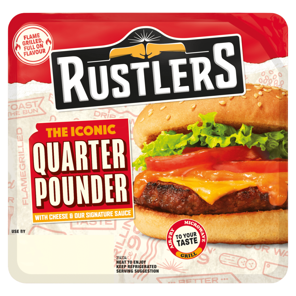 Rustlers the Iconic Quarter Pounder with Cheese & Our Signature Sauce 190g