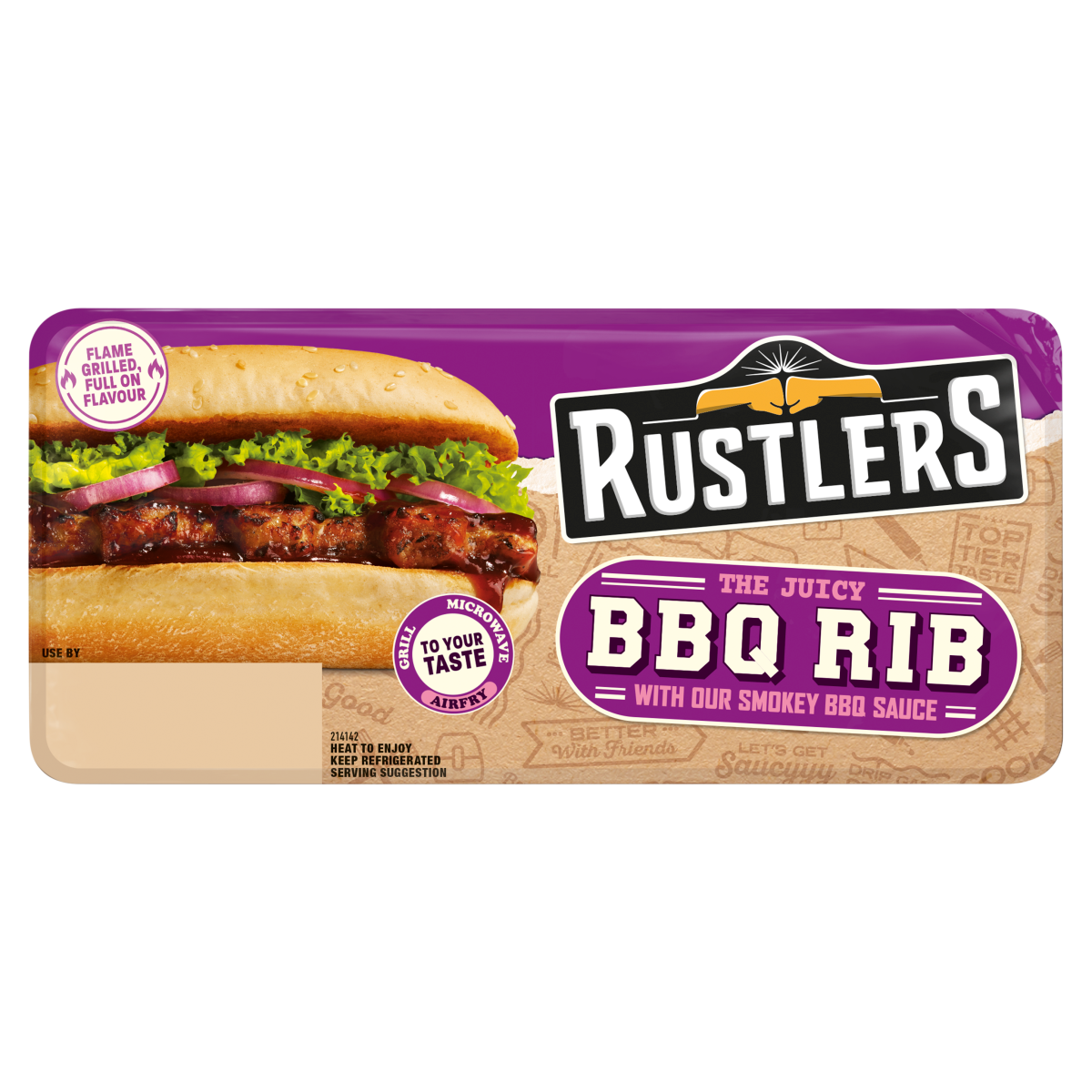 Rustlers The Juicy BBQ Rib with Our Smokey BBQ Sauce 157g