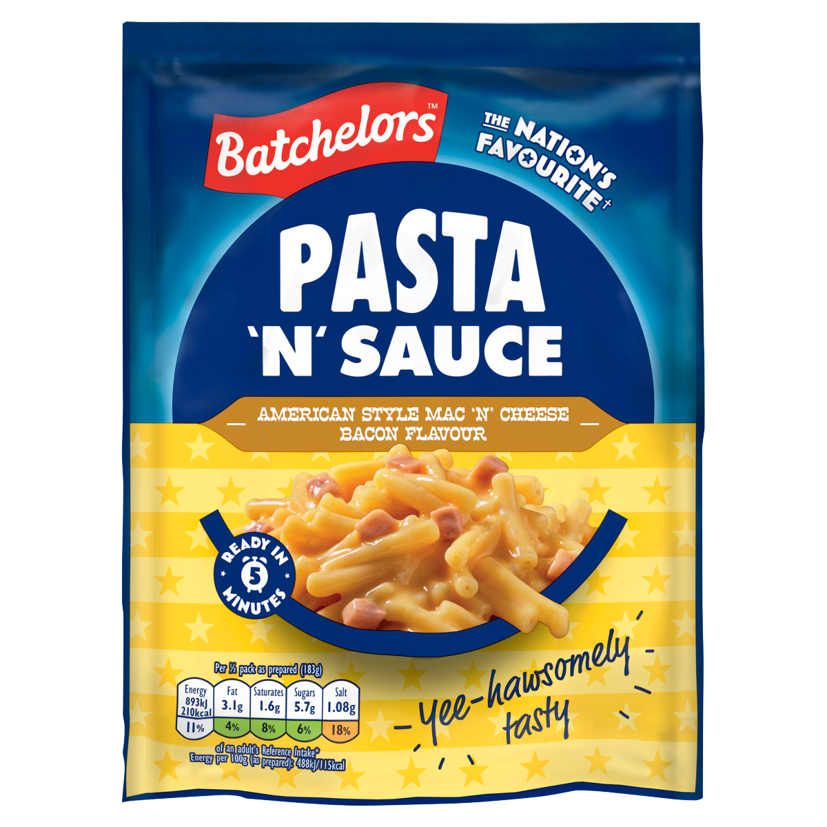 Batchelors Pasta ‘N’ Sauce American Style Mac ‘N’ Cheese Bacon Flavour 99g