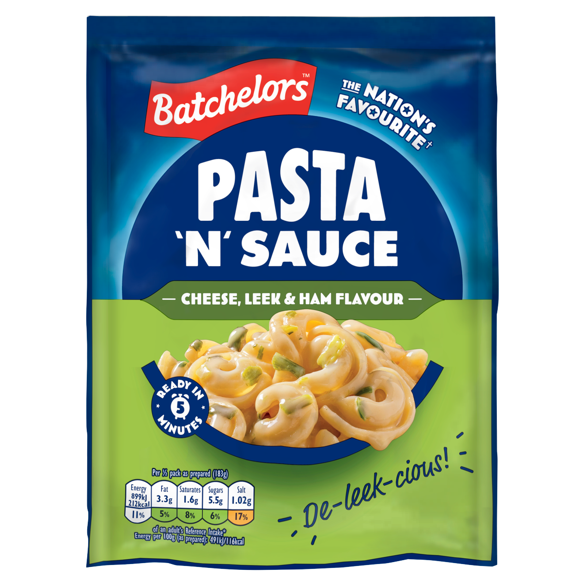 Batchelors Pasta ‘N’ Sauce Cheese, Leek & Ham Flavour 99g
