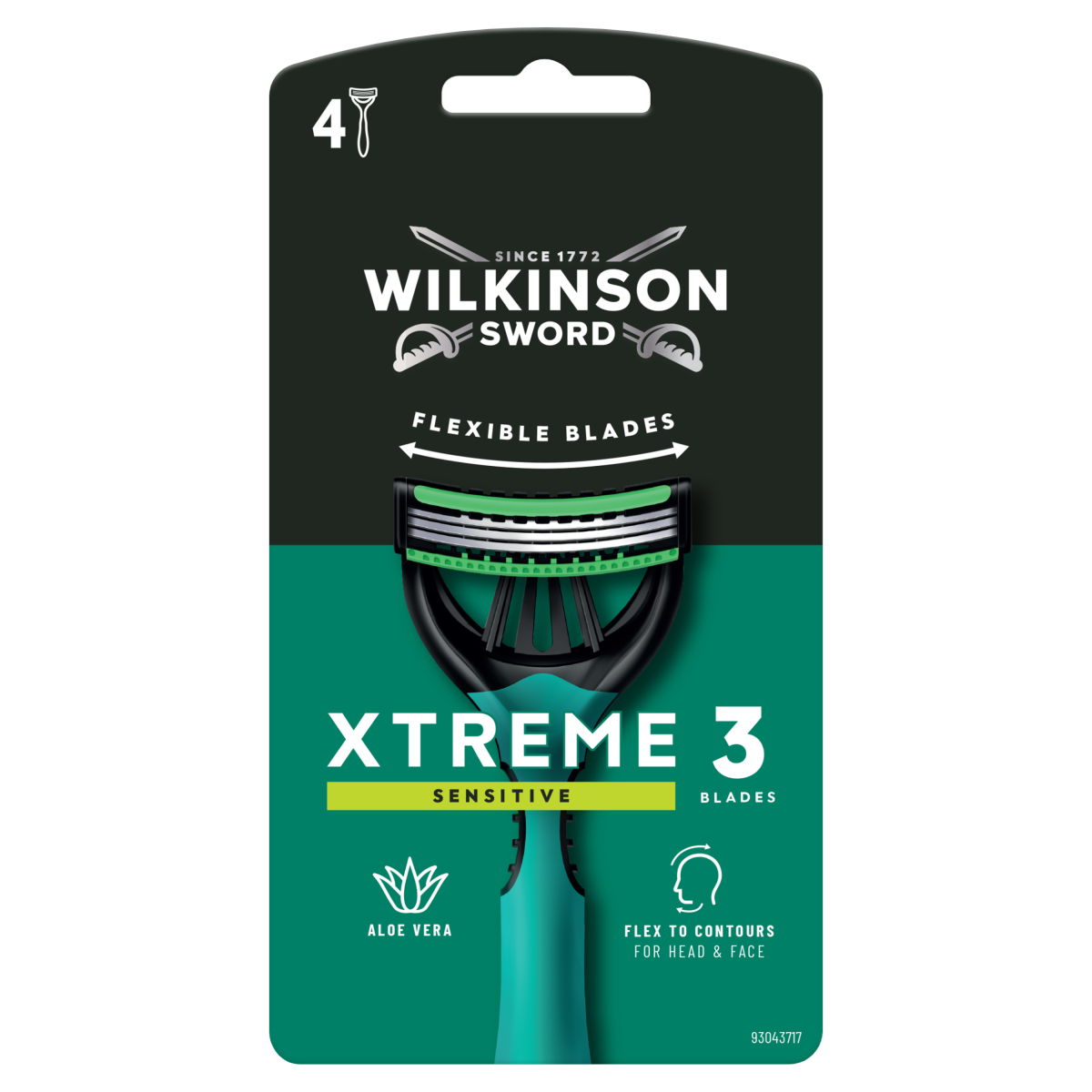 Wilkinson Sword Xtreme 3 Sensitive Comfort Men’s Disposable Razors x4