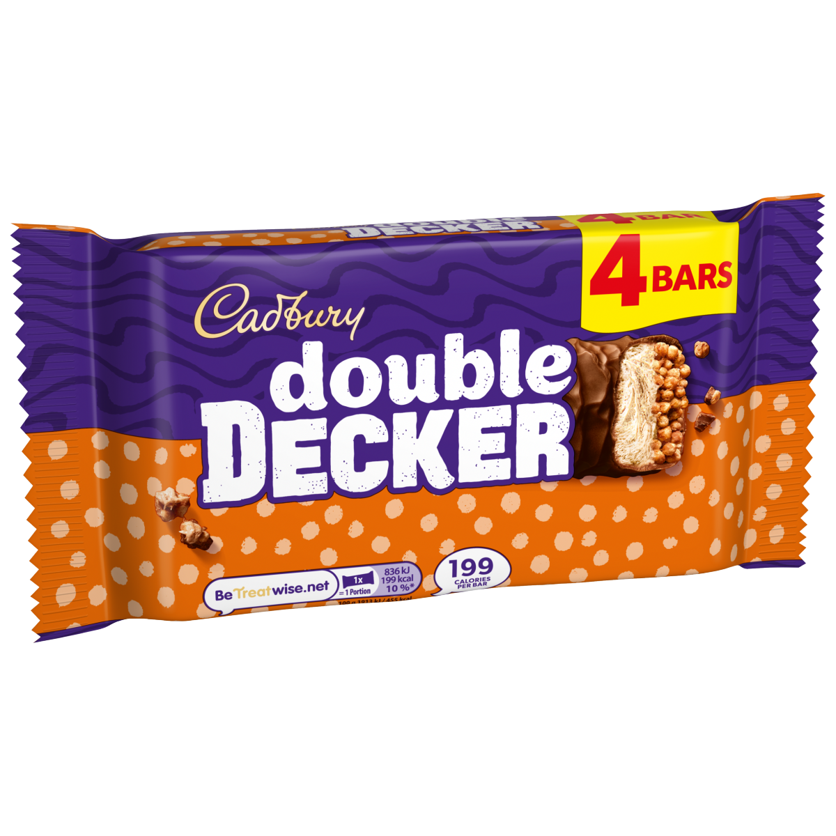 Cadbury Double Decker Chocolate Bar 4 Pack Multipack (4×44.6g) 174.8 g