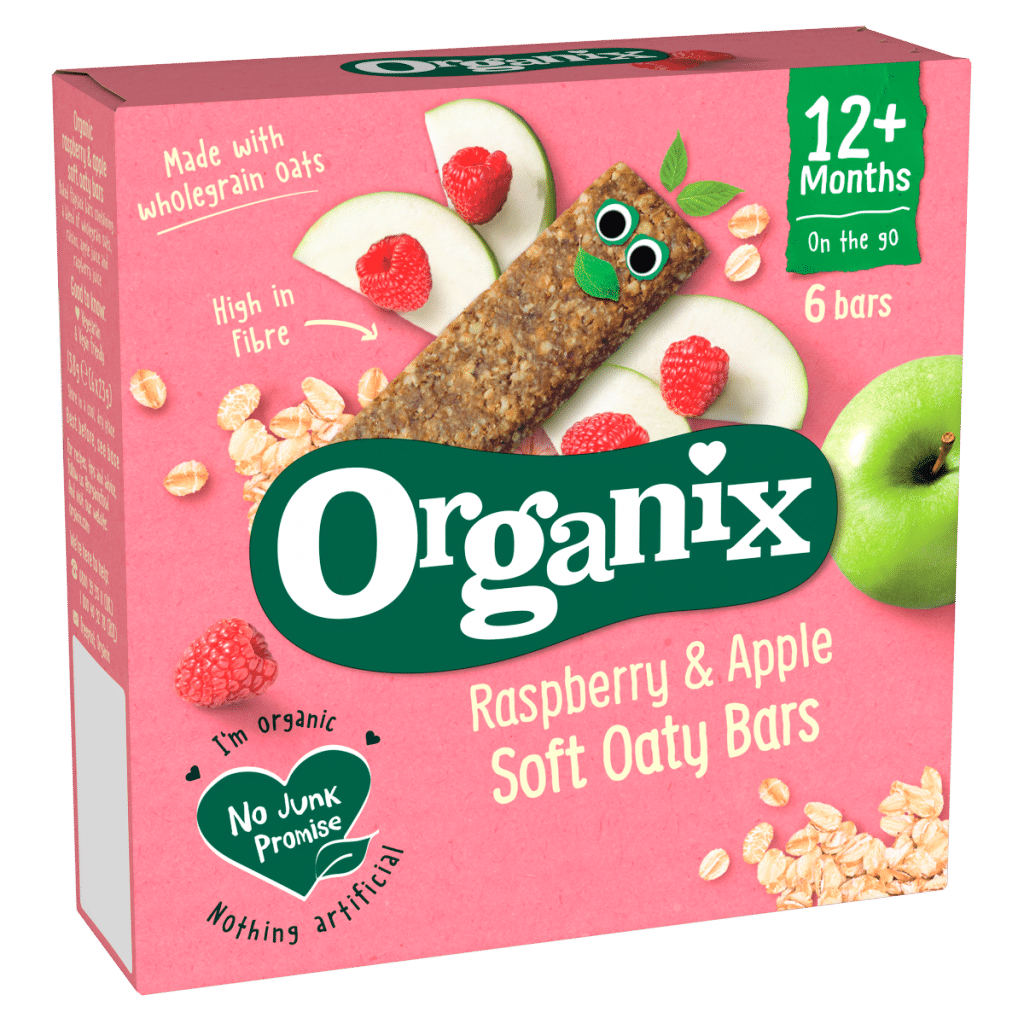 Organix Raspberry & Apple Oaty Bars 12+ Months 138g (6 x 23g)
