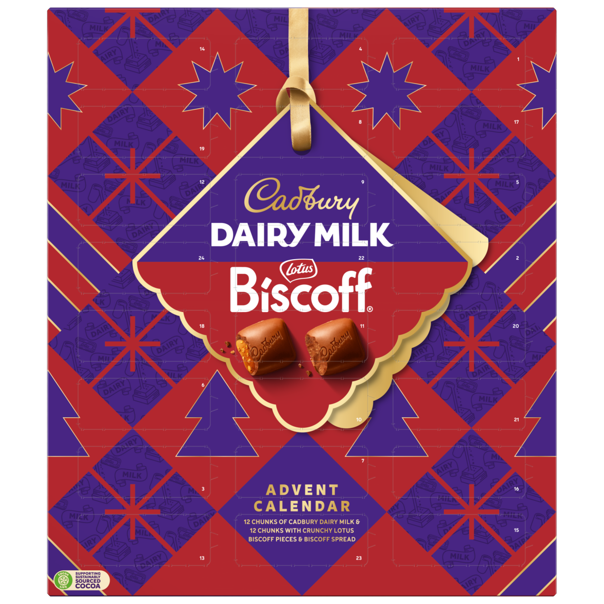 Cadbury Dairy Milk Biscoff Chocolate Christmas Advent Calendar 236 g