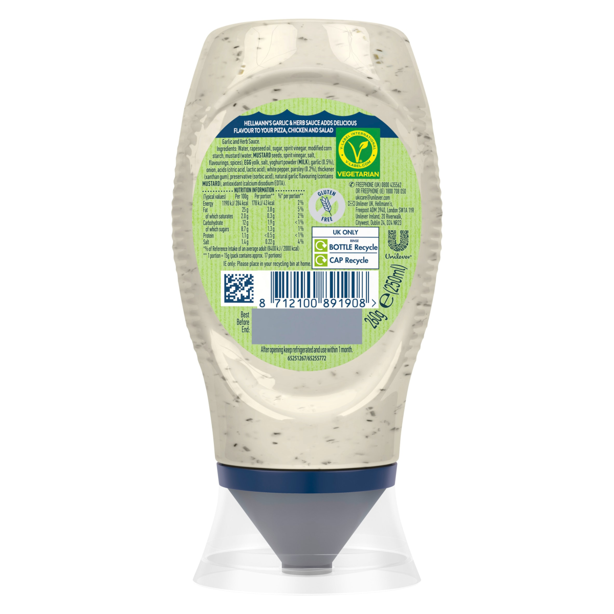 Hellmann’s Garlic & Herb Sauce 250ml