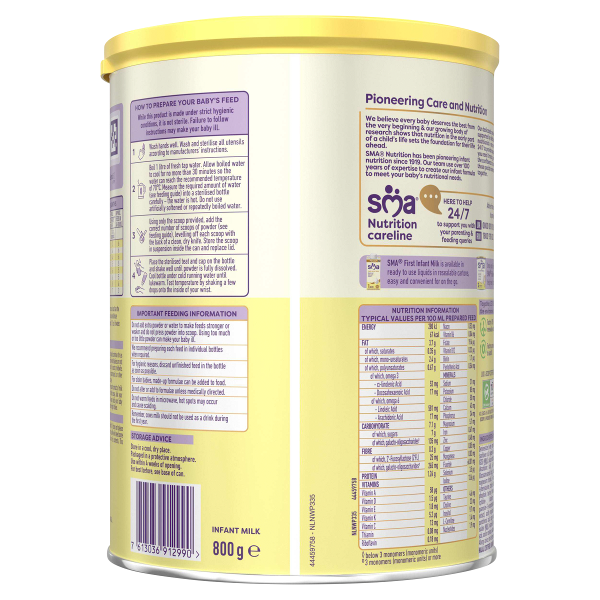 SMA 1 from Birth First Infant Milk 800g
