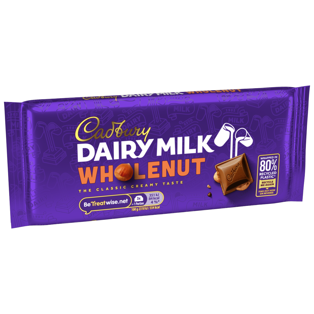 Cadbury Dairy Milk Wholenut Chocolate Bar 120 g