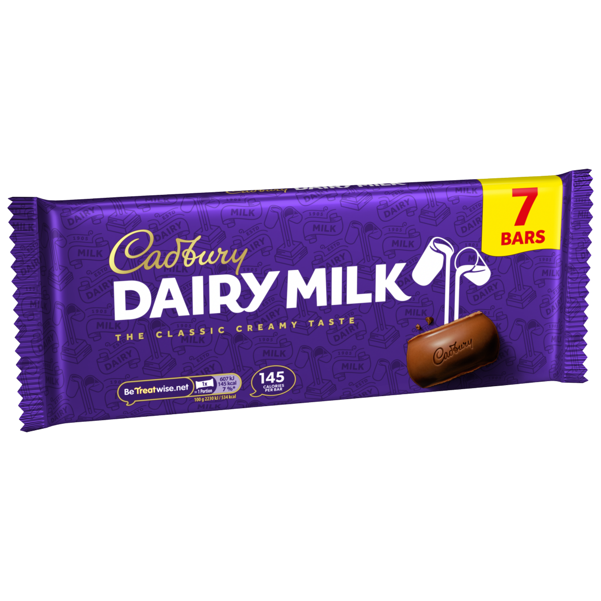 Cadbury Dairy Milk Chocolate Bar 7 Pack Multipack 190.4 g