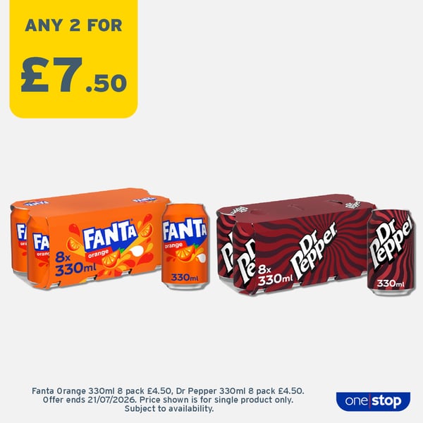 P5C – 8pk Fanta/Dr Pepper