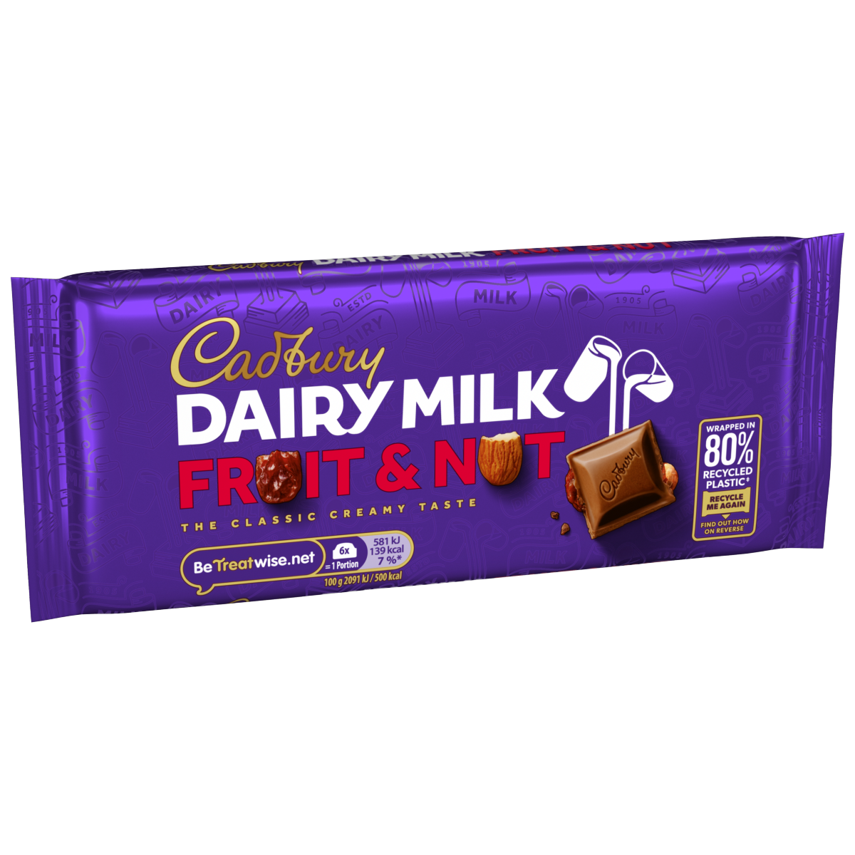 Cadbury Dairy Milk Fruit and Nut Chocolate Bar 110 g