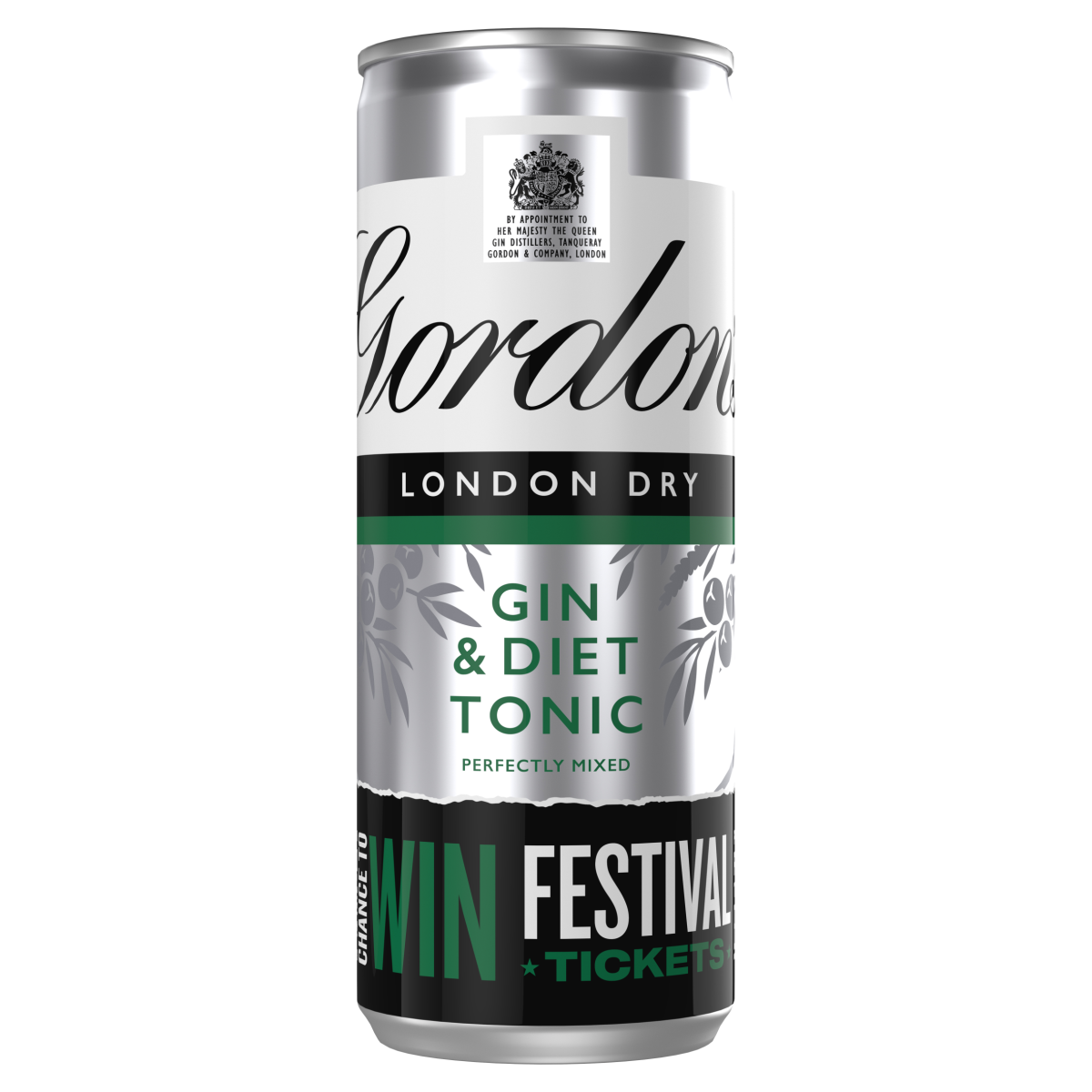 Gordon’s London Dry Gin and Diet Tonic Ready to Drink 250ml Can