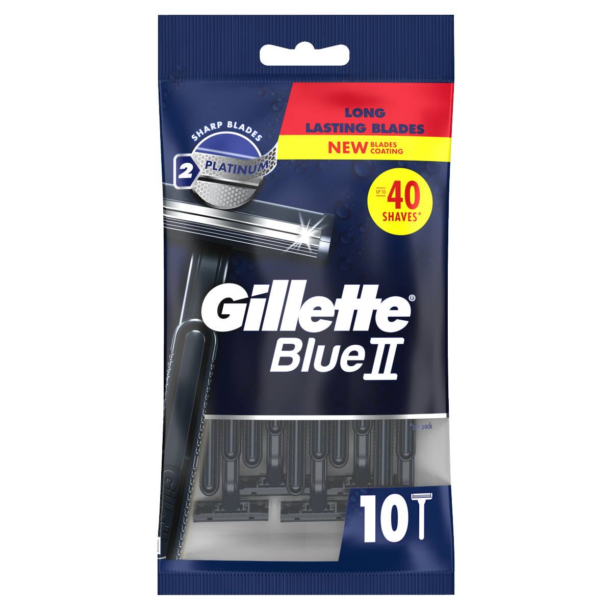 Gillette BlueII Men’s Disposable Razors x10