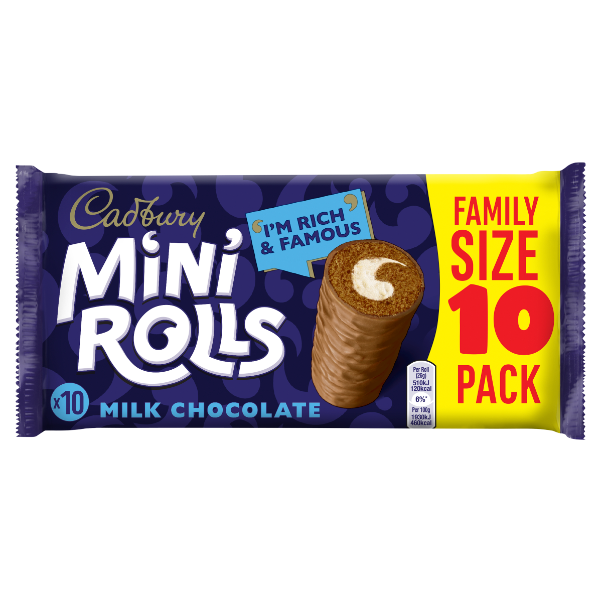 Cadbury 10 Milk Chocolate Mini Rolls