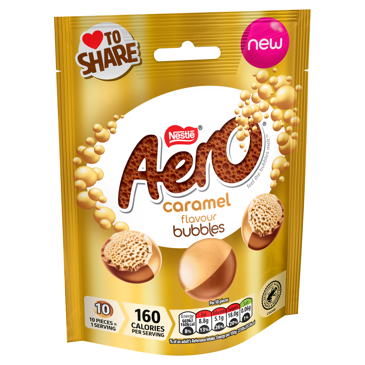Aero Caramel Flavour Bubbles 92g