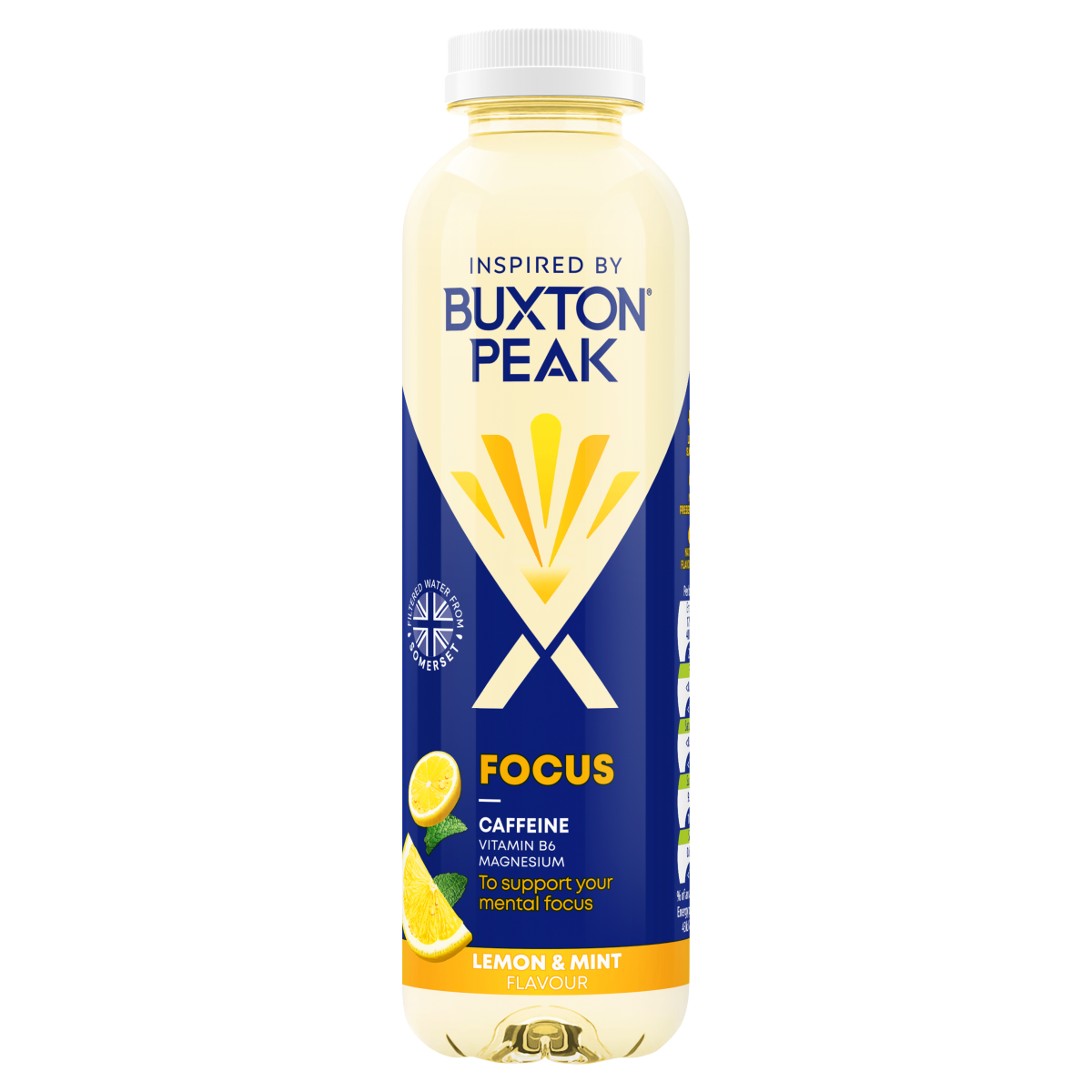 Buxton Peak Focus Lemon & Mint Flavour 400ml