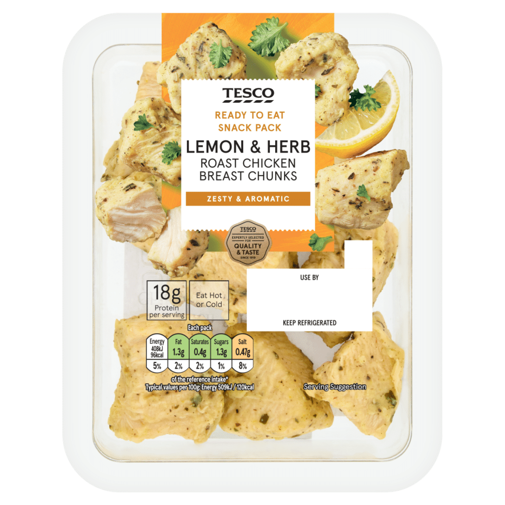 Tesco Lemon & Herb Roast Chicken Breast Chunks 80g