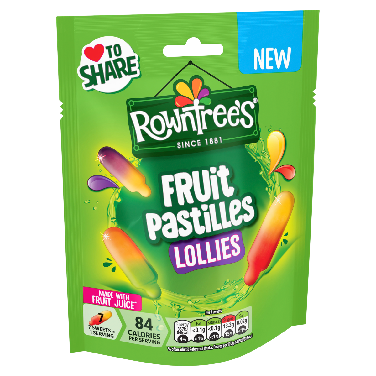 Rowntree’s Fruit Pastilles Lollies 130g