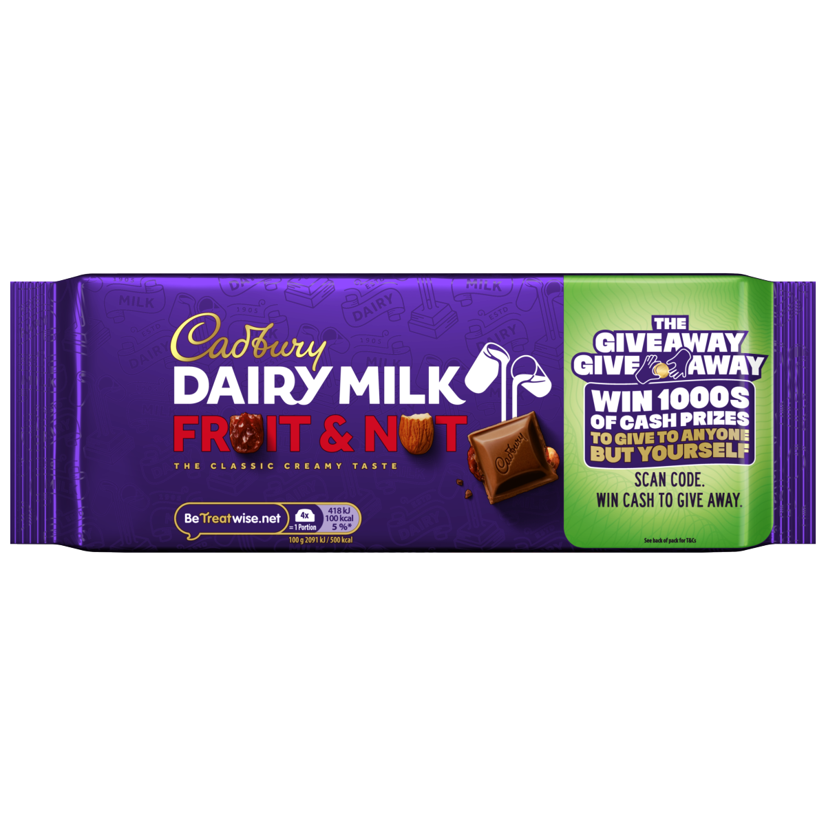 Cadbury Fruit and Nut Chocolate Bar 180 g