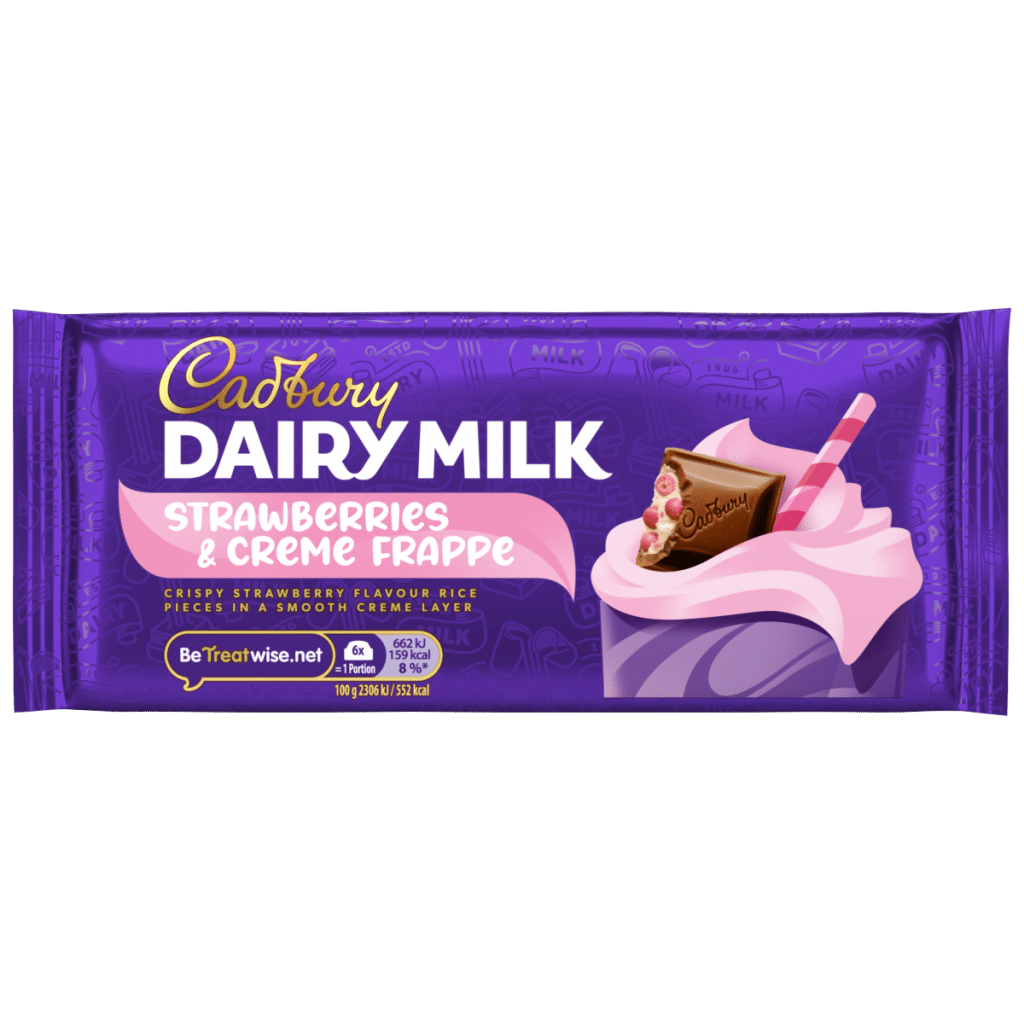 Cadbury Dairy Milk Strawberries & Creme Frappe Chocolate Bar 115 g
