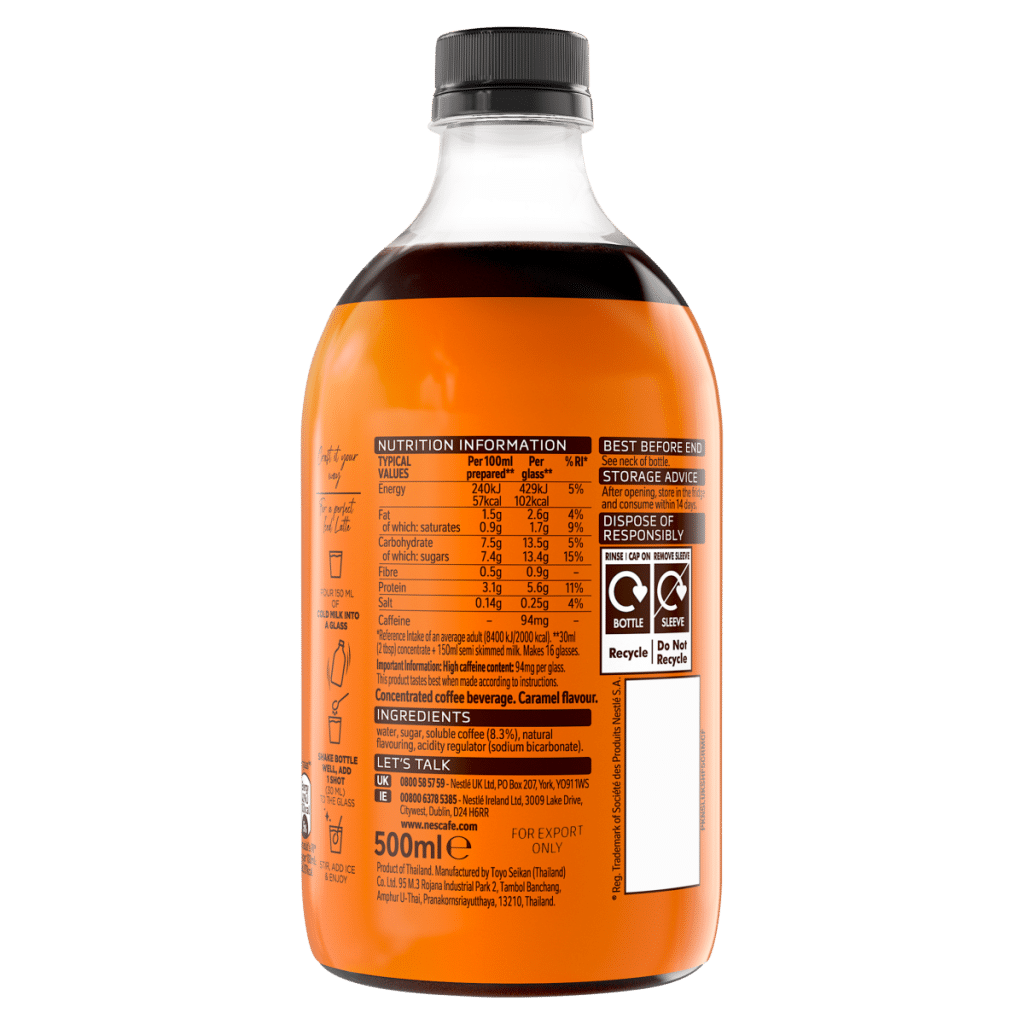 Nescafé Espresso Concentrated Iced Caramel Flavour 500ml