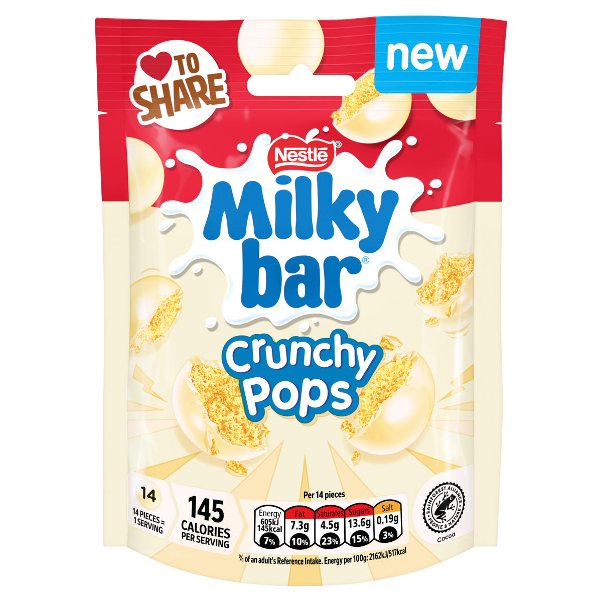 Milkybar Crunchy Pops 90g
