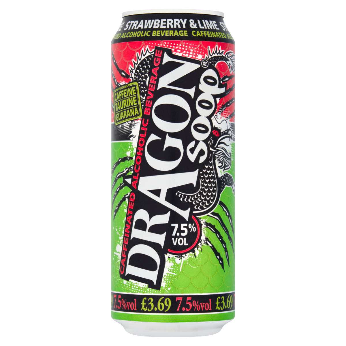 Dragon Soop Strawberry & Lime Caffeinated Alcoholic Beverage 500ml