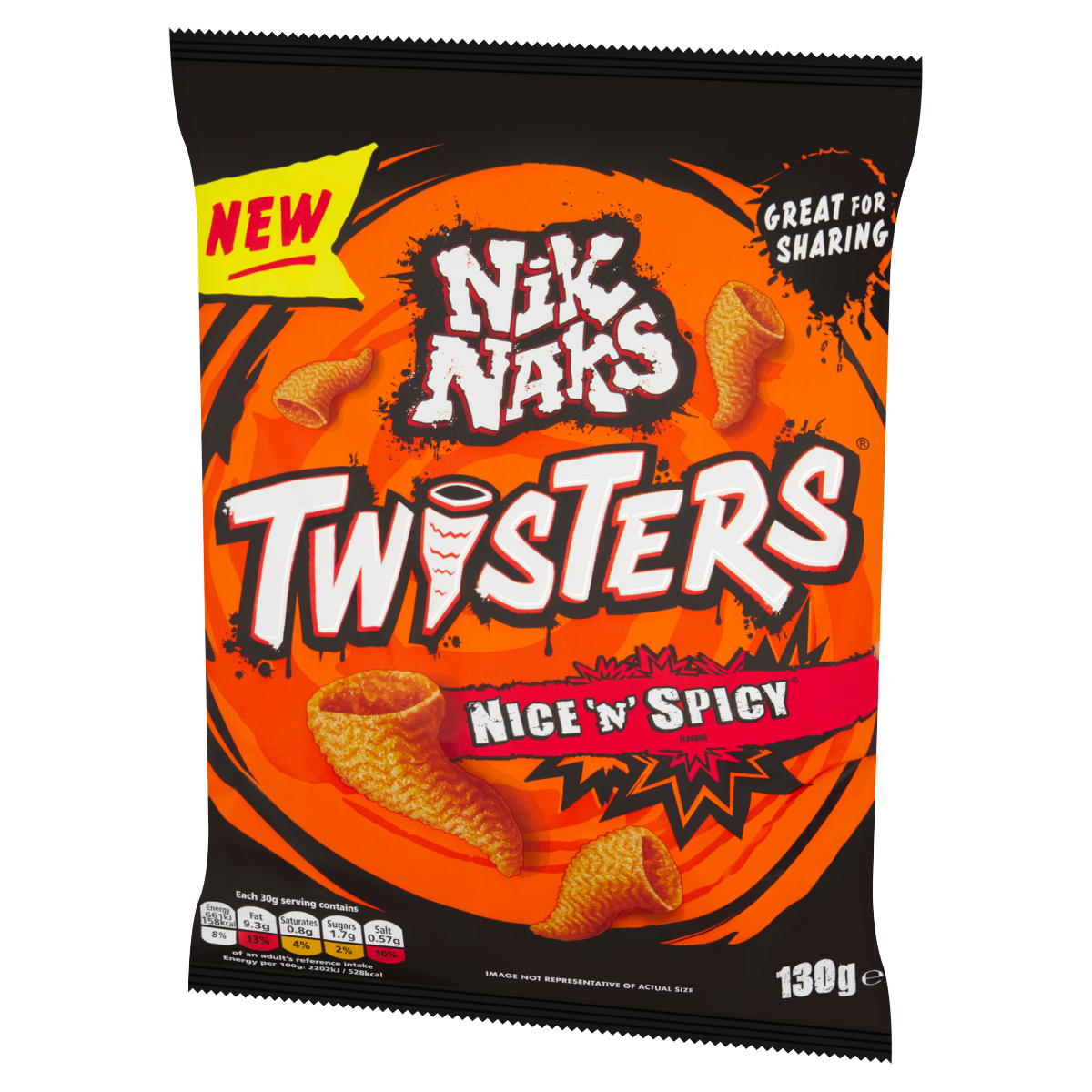 Nik Naks Twisters Nice ‘N’ Spicy 130g
