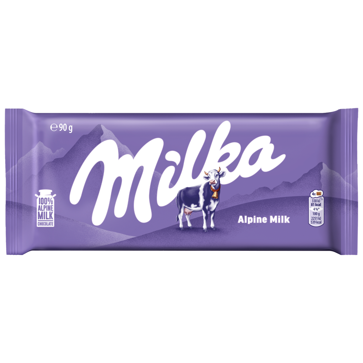 Milka Alpine Milk Chocolate Bar 90g