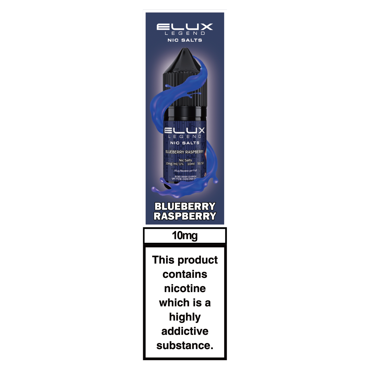 Elux Legend Nic Salts Blueberry Raspberry 10mg