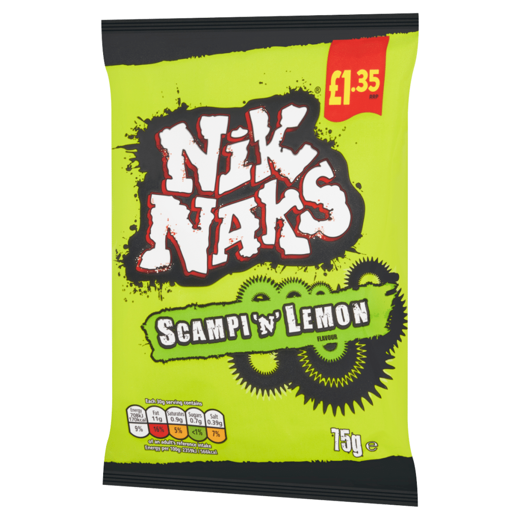 Nik Naks Scampi ‘N’ Lemon Flavour 75g