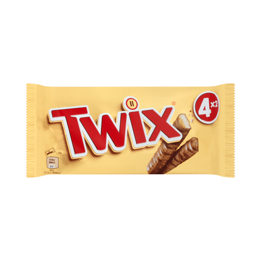 Twix Caramel Multipack Chocolate Bars 40g x 4