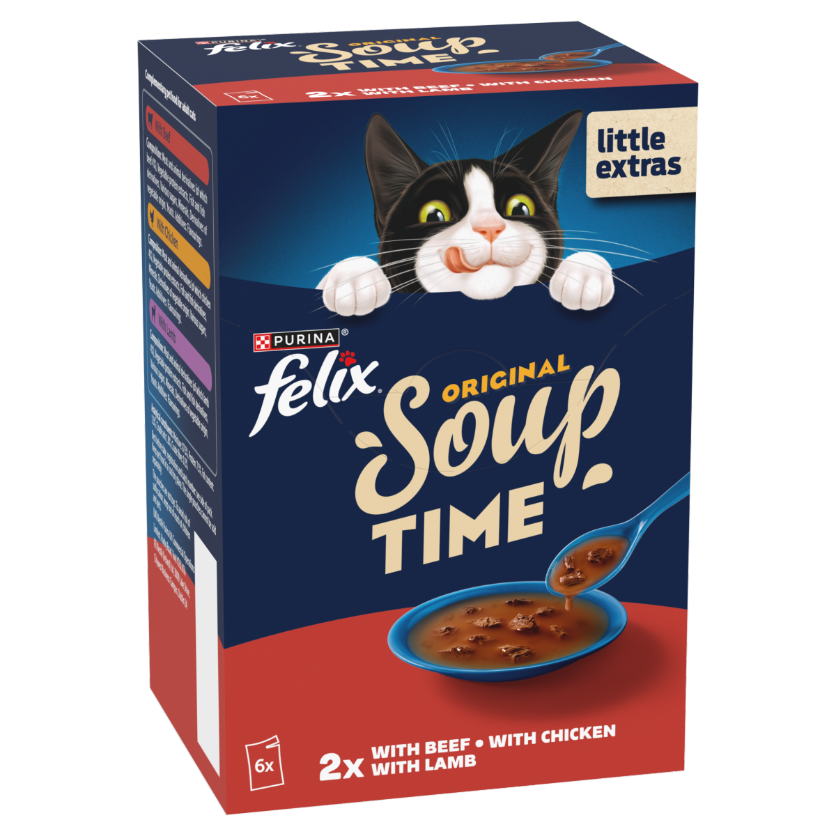 FELIX Soup Time Farm Selection Wet Cat Food 6x48g