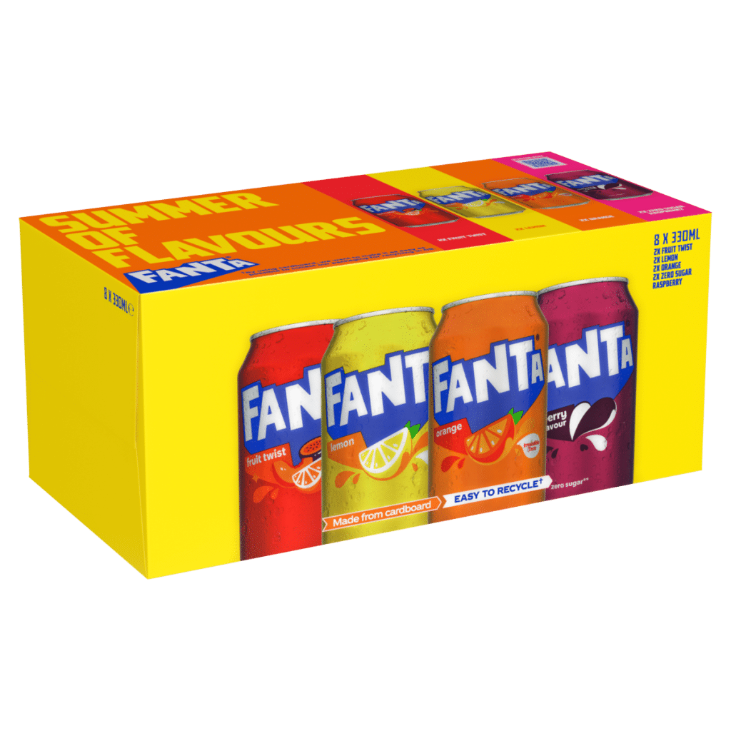 Fanta Flavours Variety Pack 8 x 330ml Cans