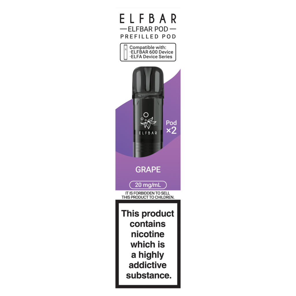 Elfbar 2 Pod Prefilled Pod Grape 20mg/ml