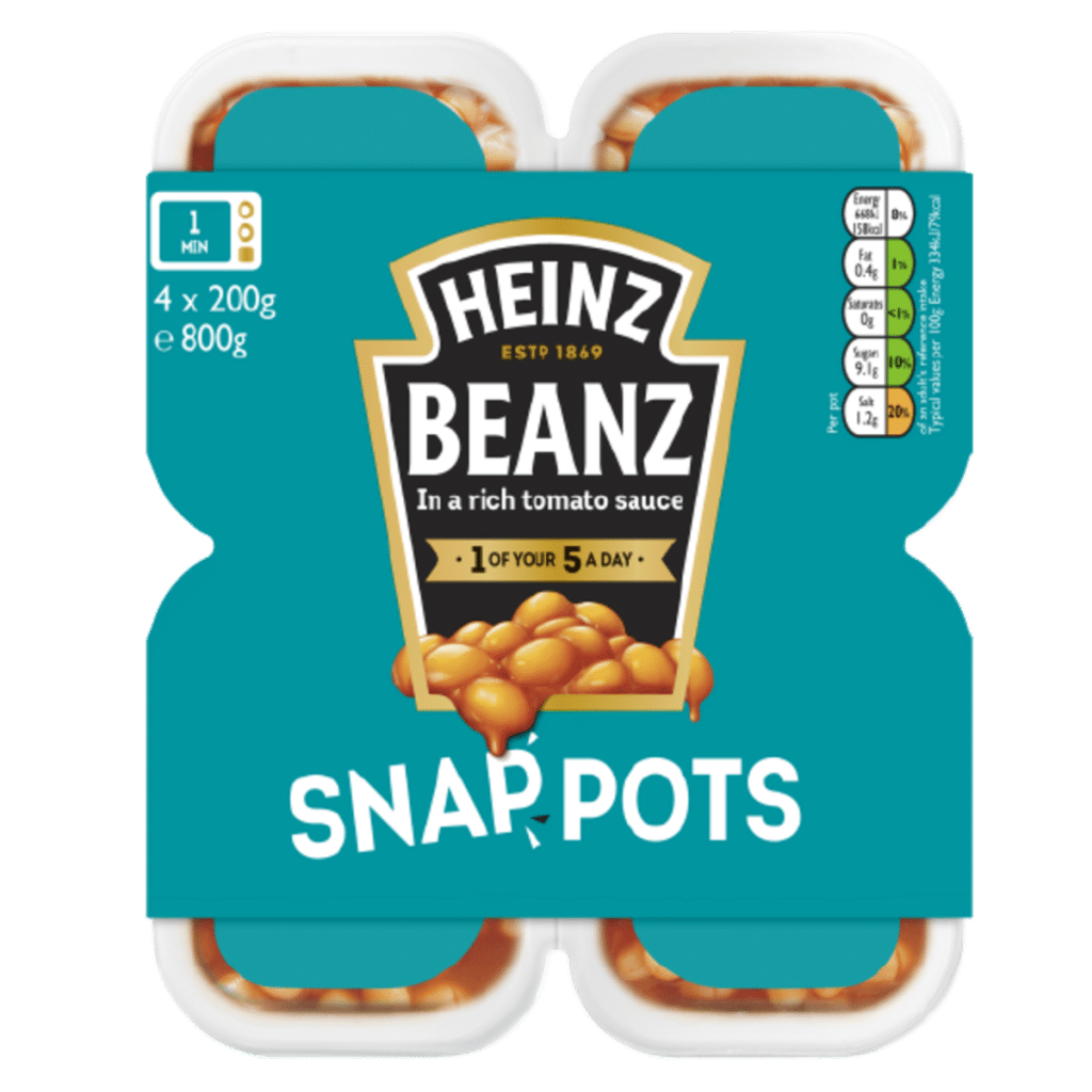 Heinz Baked Beans Snap Pots 4 x 200g