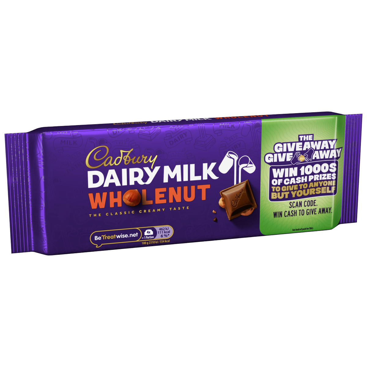Cadbury Dairy Milk Wholenut Chocolate Bar 180 g