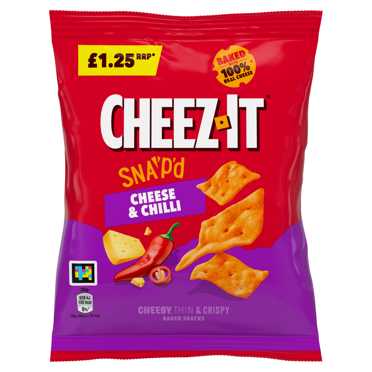 Cheez-It Snap’d Cheese & Chilli Baked Snacks 65g