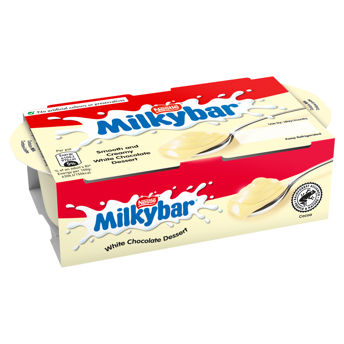 Milkybar Smooth and Creamy White Chocolate Dessert 2 x 65g (130g)