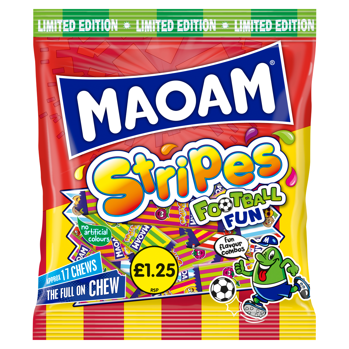 MAOAM Limited Edition Football Fun Stripes 140g