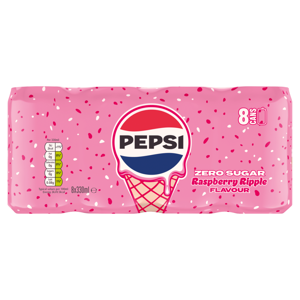 Pepsi Raspberry Ripple Flavour 8 x 330ml