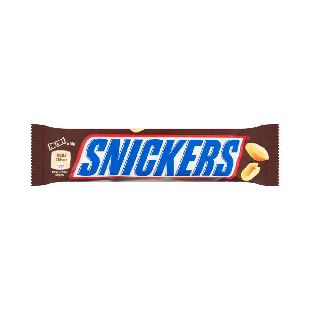 Snickers Caramel, Nougat, Peanuts & Milk Chocolate Snack Bar 48g